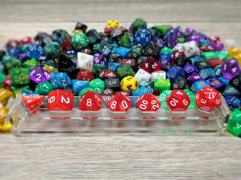 Mystery Dice Set and Acrylic Dice Display - RPG / DND Blind Bag & Display!