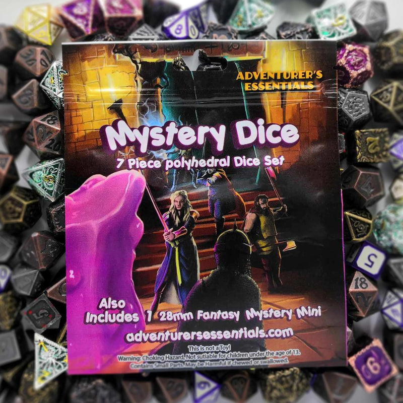 Mystery Metal Dice Set and Miniature! - RPG / DND Blind Bag!